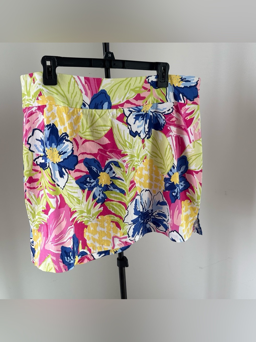 Rafaella Pink Floral Print skirt with shorts inside.